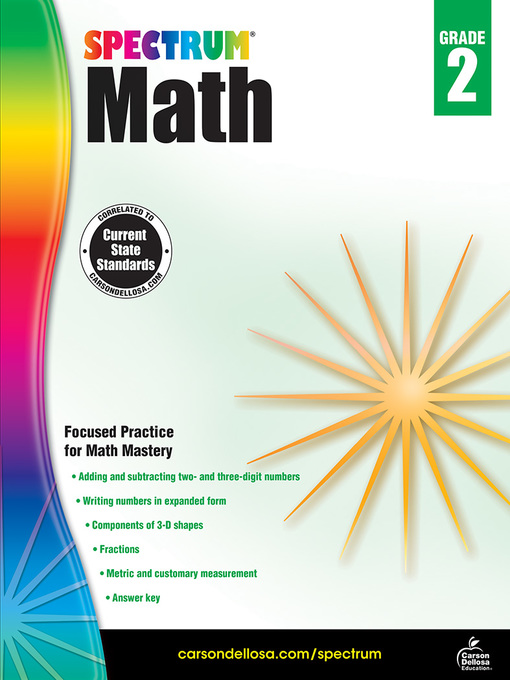 Title details for Spectrum Math Workbook, Grade 2 by Spectrum - Available